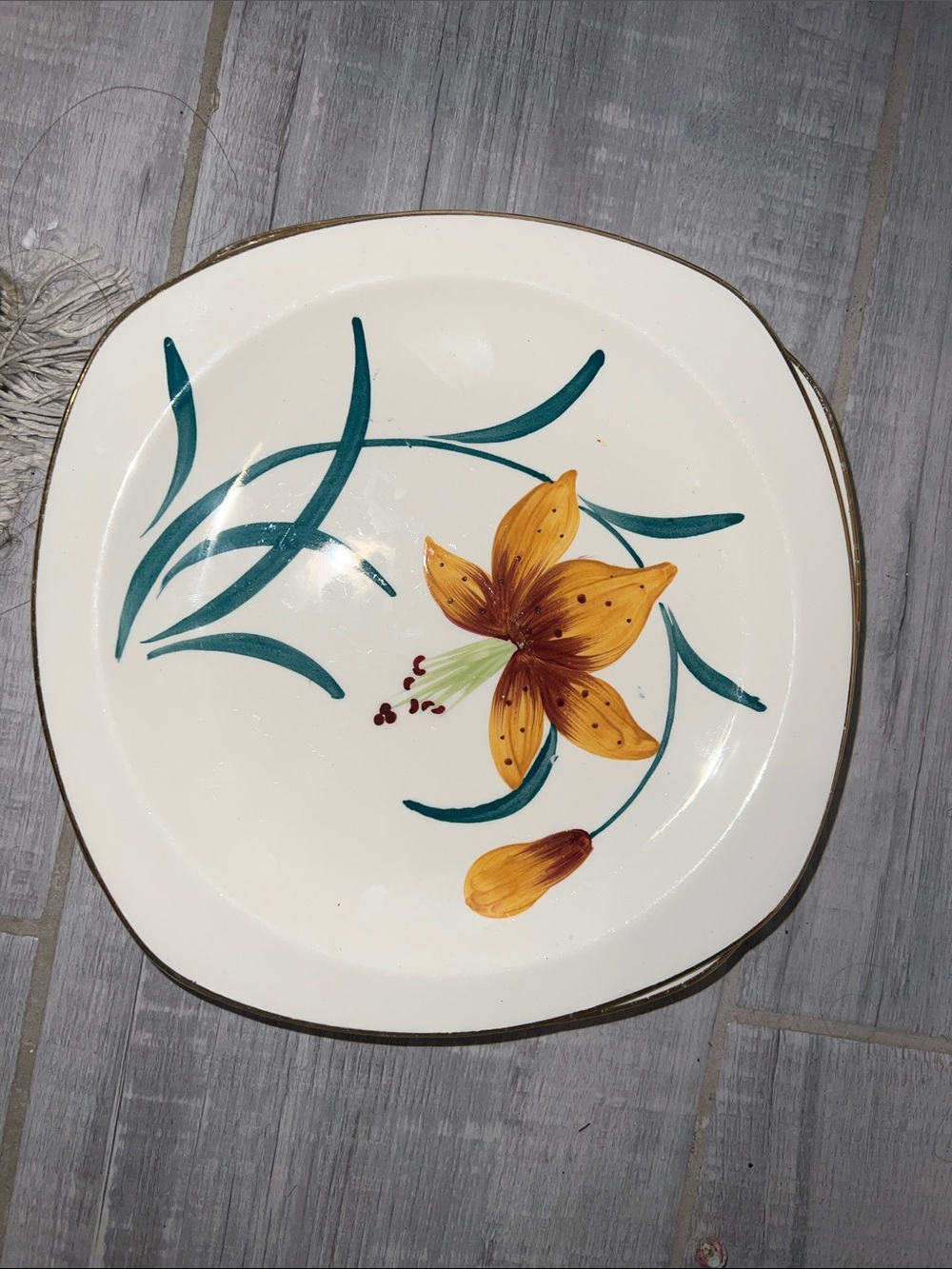 Yellow Floral Ceramic Dinner Plate - Home Dining